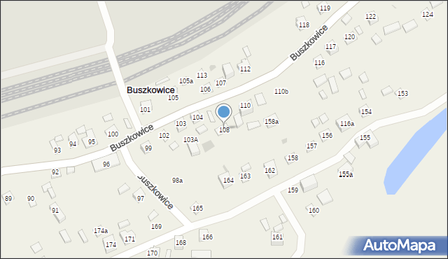 Buszkowice, Buszkowice, 108, mapa Buszkowice