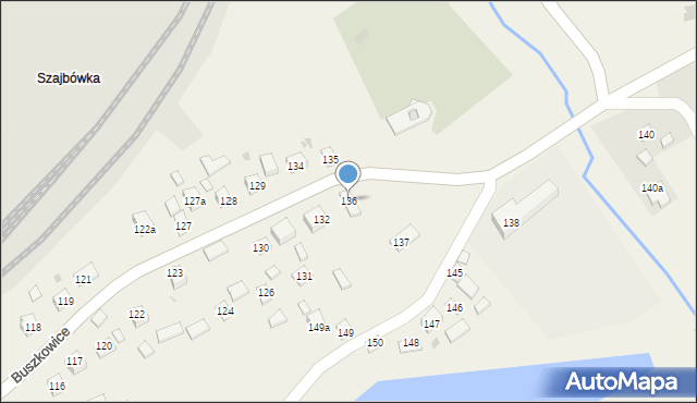 Buszkowice, Buszkowice, 136, mapa Buszkowice