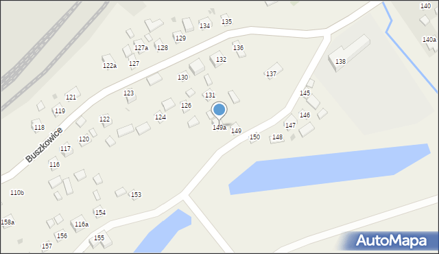 Buszkowice, Buszkowice, 149a, mapa Buszkowice