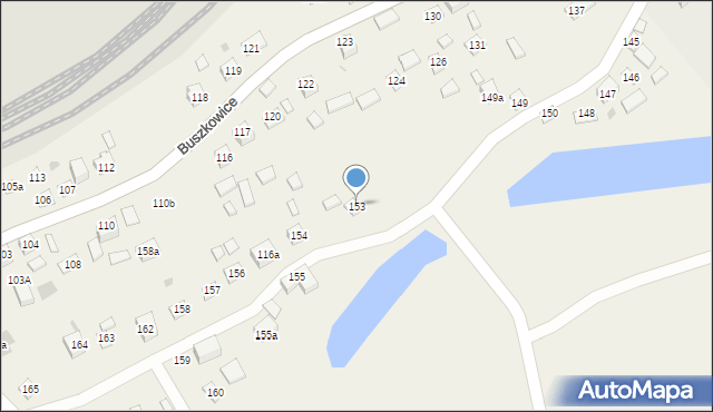 Buszkowice, Buszkowice, 153, mapa Buszkowice