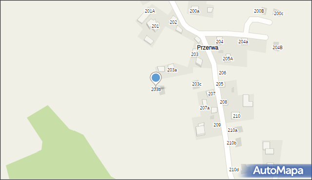 Buszkowice, Buszkowice, 203b, mapa Buszkowice