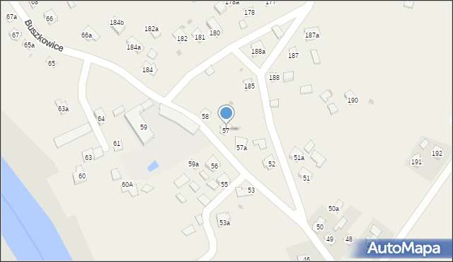 Buszkowice, Buszkowice, 57, mapa Buszkowice