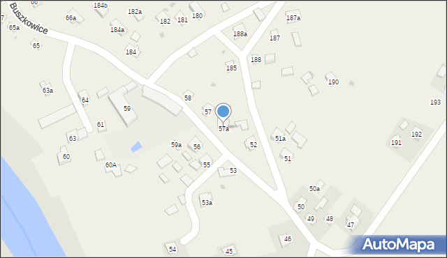 Buszkowice, Buszkowice, 57a, mapa Buszkowice