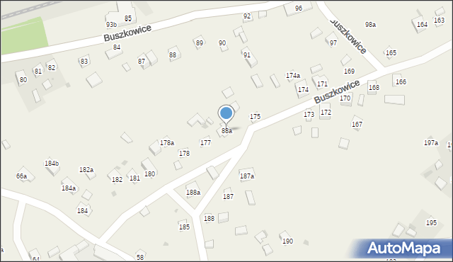 Buszkowice, Buszkowice, 88a, mapa Buszkowice