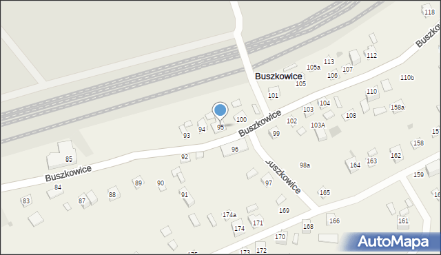 Buszkowice, Buszkowice, 95, mapa Buszkowice