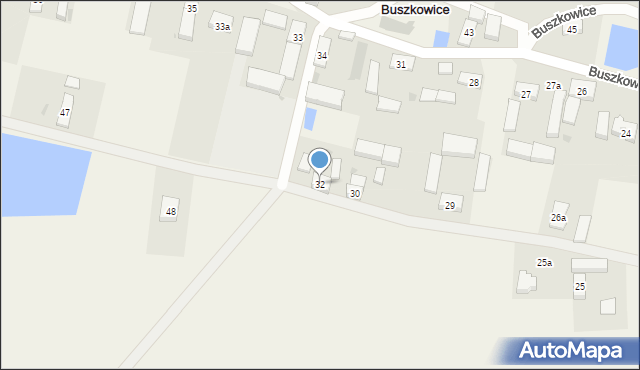 Buszkowice, Buszkowice, 32, mapa Buszkowice