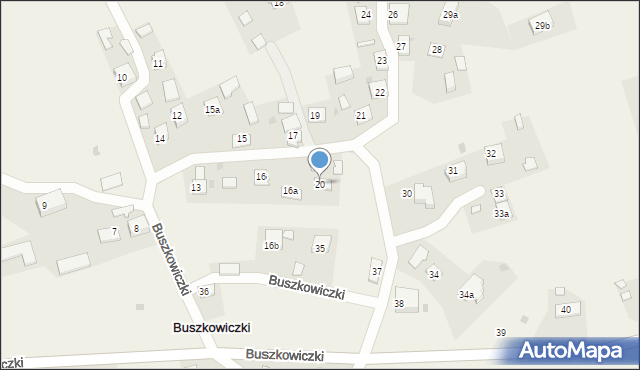 Buszkowiczki, Buszkowiczki, 20, mapa Buszkowiczki