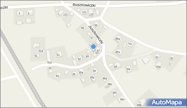 Buszkowiczki, Buszkowiczki, 88a, mapa Buszkowiczki