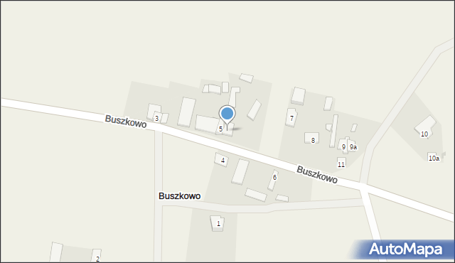 Buszkowo, Buszkowo, 5a, mapa Buszkowo