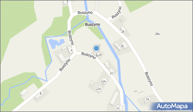 Buszyno, Buszyno, 9, mapa Buszyno