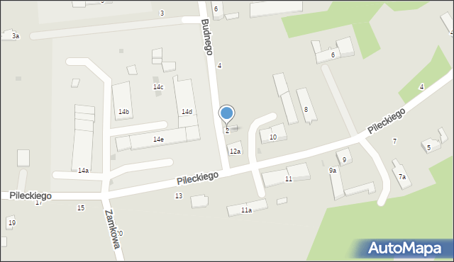 Bychawa, Budnego Antoniego, 2, mapa Bychawa