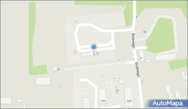 Bychawa, Budnego Antoniego, 5, mapa Bychawa