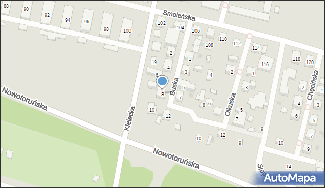 Bydgoszcz, Buska, 8, mapa Bydgoszczy