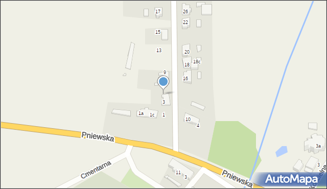 Bytyń, Bursztynowa, 5, mapa Bytyń