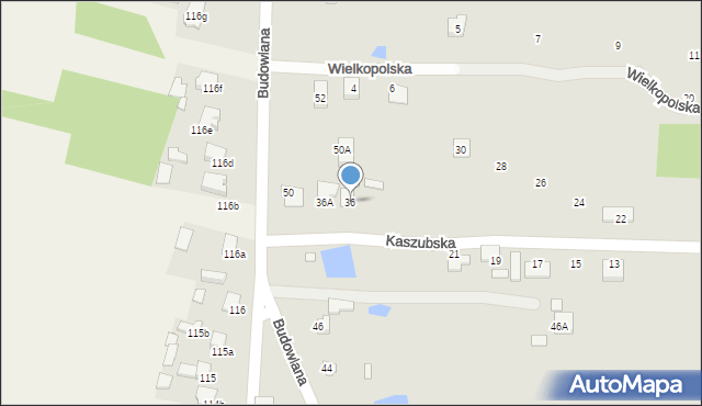 Chełm, Budowlana, 36, mapa Chełma