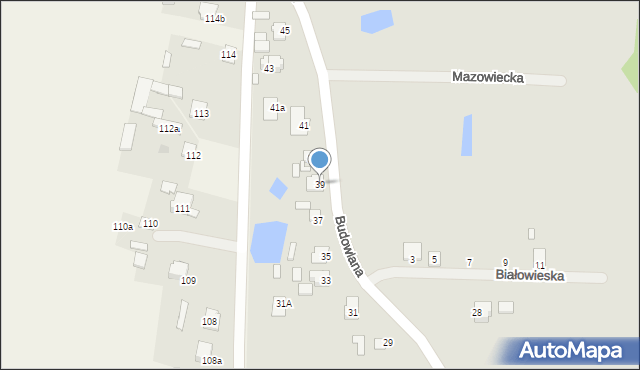 Chełm, Budowlana, 39, mapa Chełma