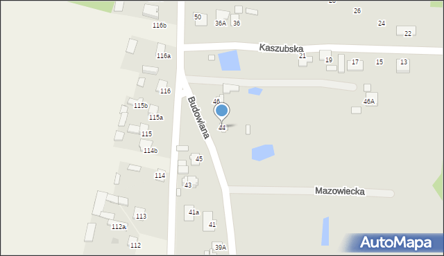 Chełm, Budowlana, 44, mapa Chełma