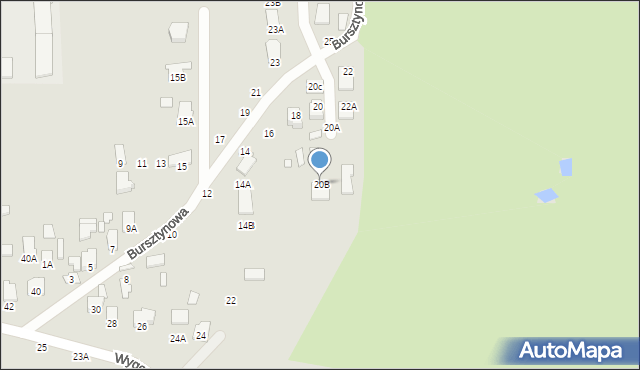 Chełm, Bursztynowa, 20B, mapa Chełma