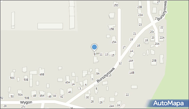 Chełm, Bursztynowa, 9, mapa Chełma