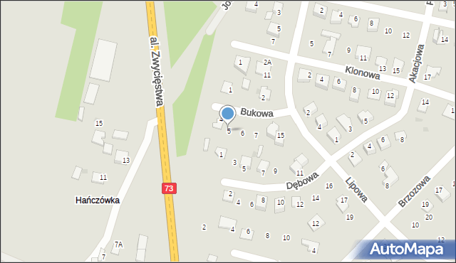 Chmielnik, Bukowa, 5, mapa Chmielnik