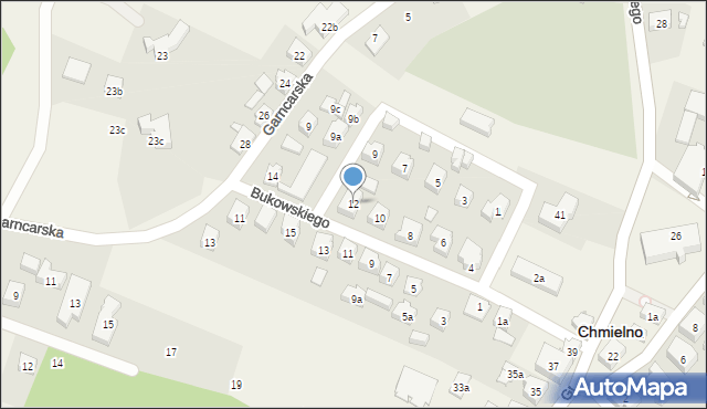 Chmielno, Bukowskiego Piotra, 12, mapa Chmielno