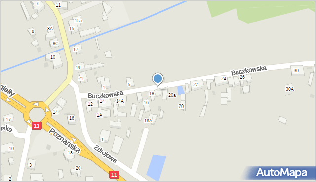 Chodzież, Buczkowska, 18B, mapa Chodzież