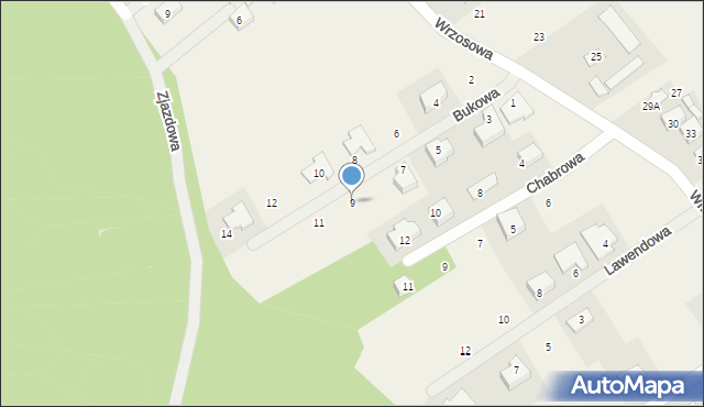 Chroboty, Bukowa, 9, mapa Chroboty