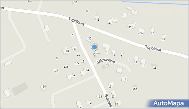 Chrzanów, Bukowa, 3, mapa Chrzanów