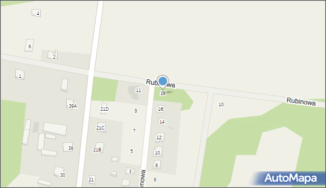 Chrzczanka Włościańska, Bursztynowa, 18, mapa Chrzczanka Włościańska