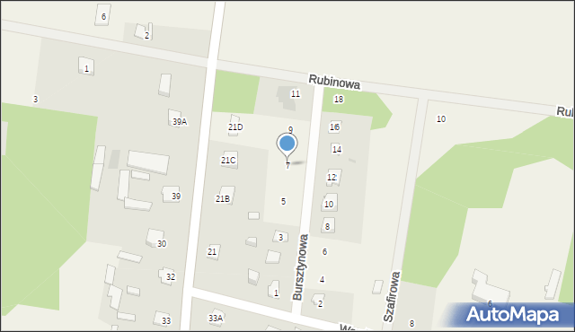 Chrzczanka Włościańska, Bursztynowa, 7, mapa Chrzczanka Włościańska