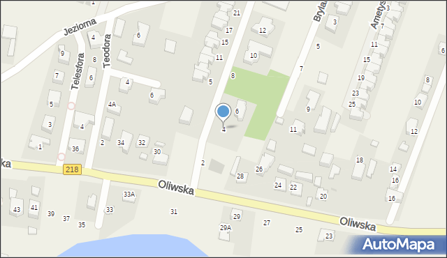 Chwaszczyno, Bursztynowa, 4, mapa Chwaszczyno