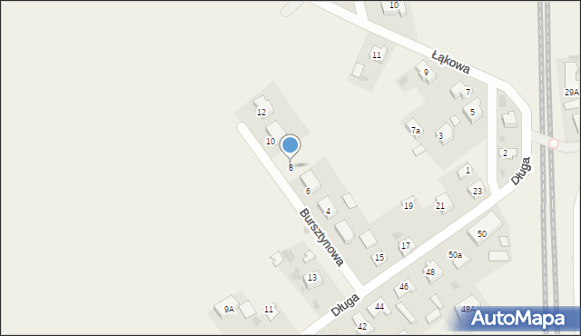 Cieplewo, Bursztynowa, 8, mapa Cieplewo