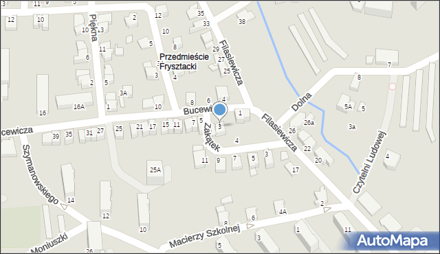 Cieszyn, Bucewicza Nestora, 3, mapa Cieszyna