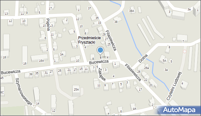 Cieszyn, Bucewicza Nestora, 6, mapa Cieszyna