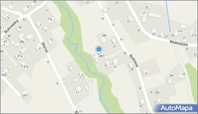 Czaniec, Bukowa, 20, mapa Czaniec