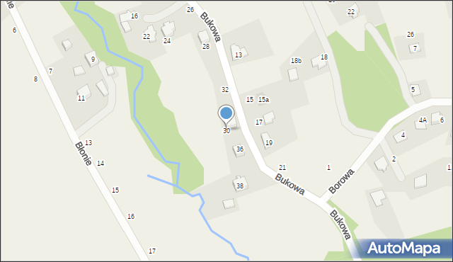 Czaniec, Bukowa, 30, mapa Czaniec