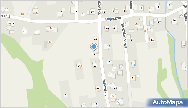 Czaniec, Bukowska, 14, mapa Czaniec