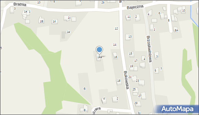 Czaniec, Bukowska, 14a, mapa Czaniec