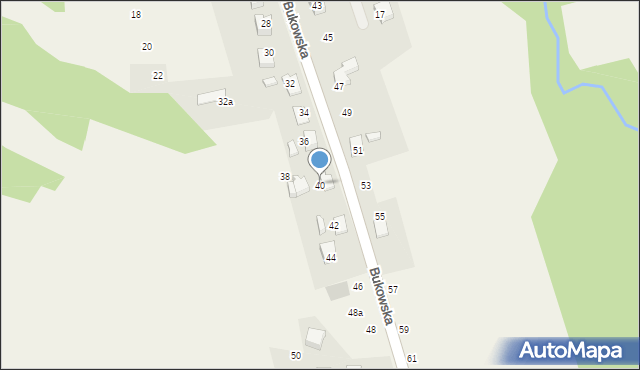 Czaniec, Bukowska, 40, mapa Czaniec