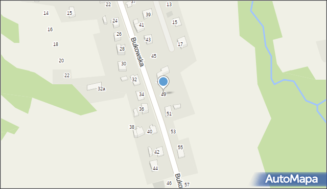 Czaniec, Bukowska, 49, mapa Czaniec