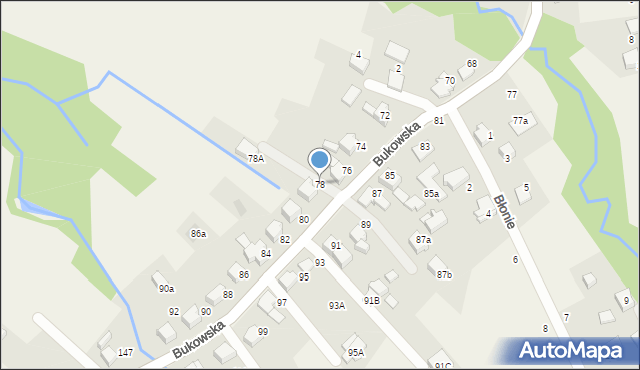 Czaniec, Bukowska, 78, mapa Czaniec