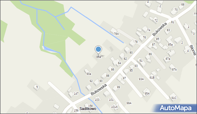 Czaniec, Bukowska, 86a, mapa Czaniec