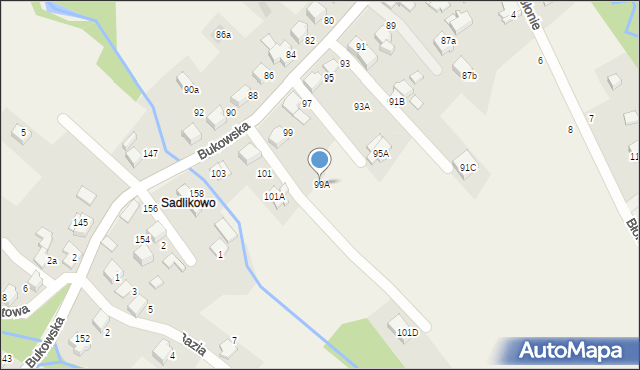 Czaniec, Bukowska, 99A, mapa Czaniec