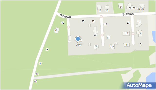 Czarny Las, Bukowa, 29A, mapa Czarny Las