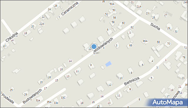 Częstochowa, Budowlanych, 7, mapa Częstochowy