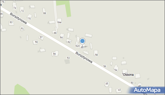 Częstochowa, Bursztynowa, 60, mapa Częstochowy