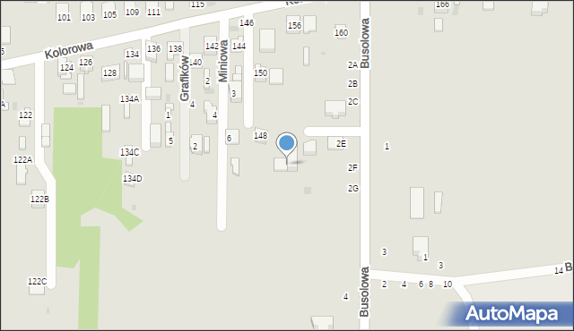 Częstochowa, Busolowa, 2ec, mapa Częstochowy