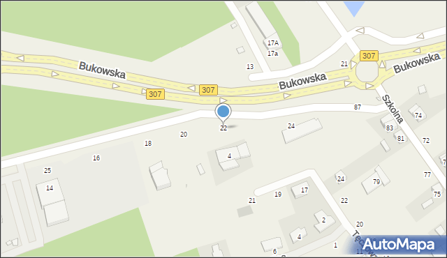 Dąbrowa, Bukowska, 22, mapa Dąbrowa