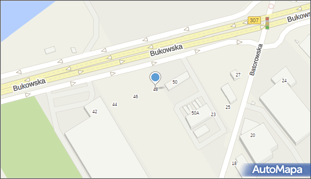 Dąbrowa, Bukowska, 48, mapa Dąbrowa