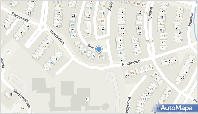 Dąbrówka, Bukowa, 3, mapa Dąbrówka